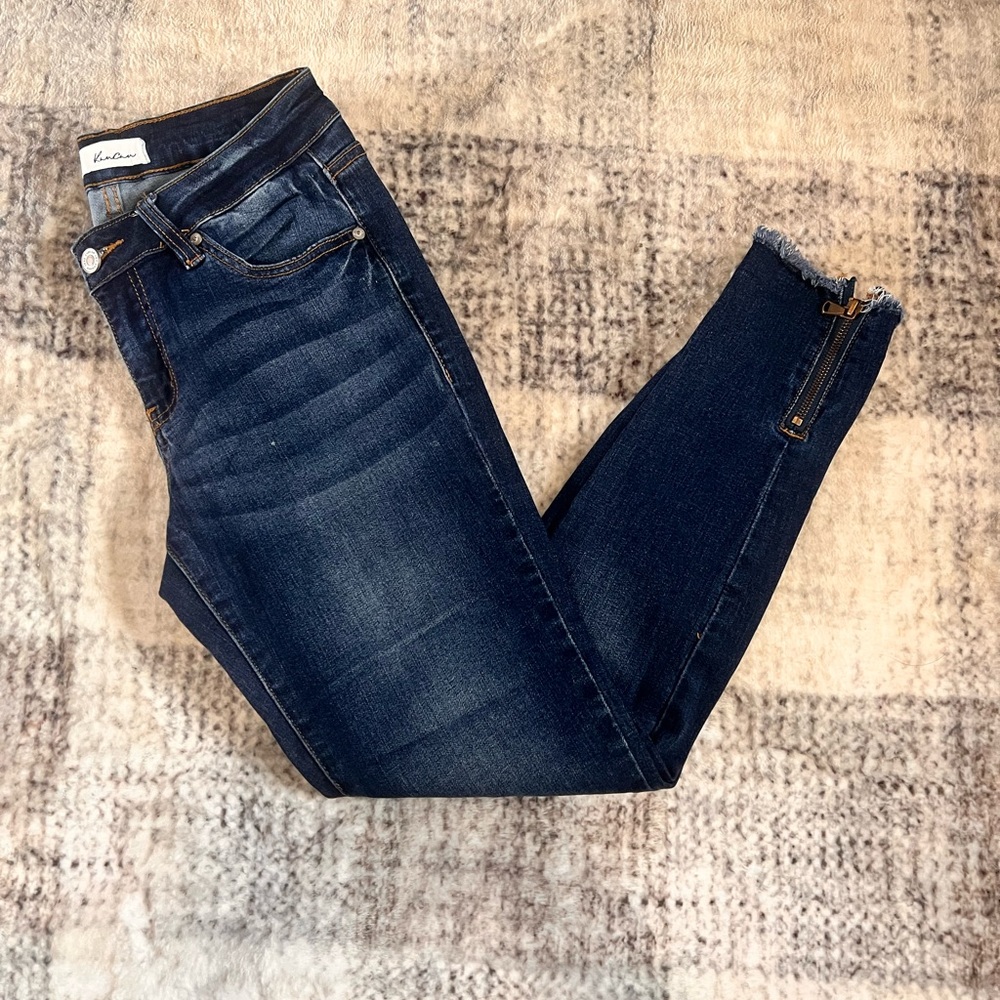 Kancan Dark Wash Ankle Jeans